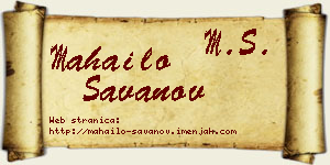 Mahailo Savanov vizit kartica